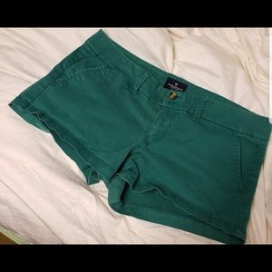 American Eagle Hunter Green Shorts